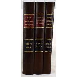Debates and Proceedings of the Constitutional Convention of the State of California. Convened at the City of Sacramento, Saturday, September 28, 1878